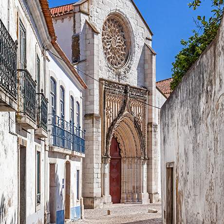 Partial view of the Our Lady of Grace Chuch, Santarém
