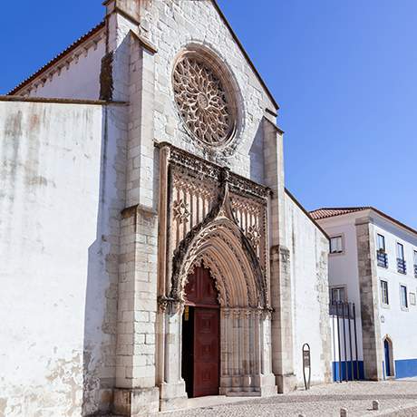 Partial view of the Our Lady of Grace Chuch, Santarém