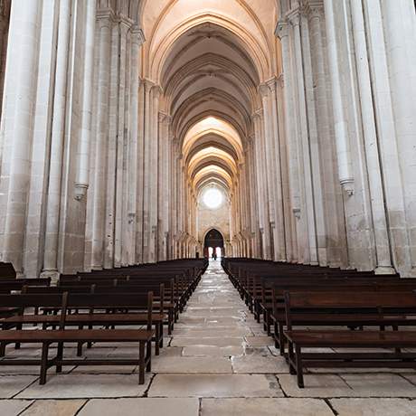 Central nave of the Monastery of Alcobaça