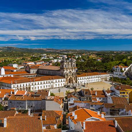 Aerial view on the Monastery of Alcobaça