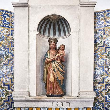 Escultura de Nossa Senhora do Livramento, Vale Travesso, Ruta Carmelita, Caminos de Fátima