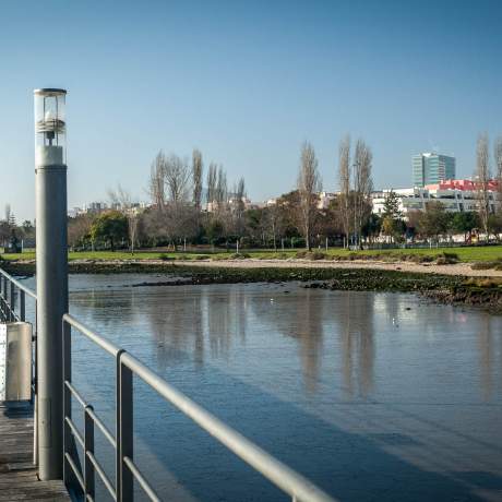 Parque das Nações visto do passadiço do Passeio do Tejo