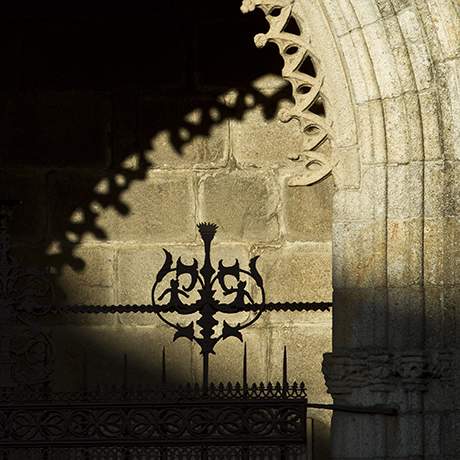 Details on the facade of Braga Cathedral 