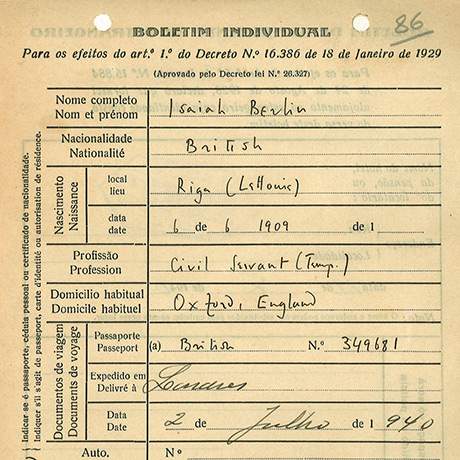 Second World War Individual Refugee Booklet, Memorial Space of the Exiles, Estoril