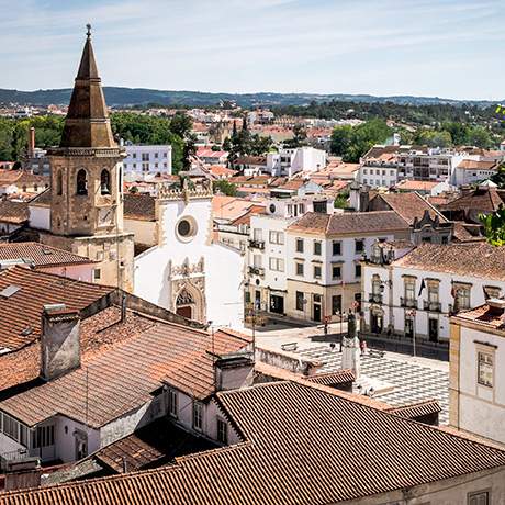 Vista de la Praça da República, Tomar